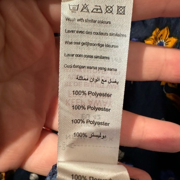 - Butterfly floral mixed print navy multicoloured dress size 14 new newlook - Picture 8 of 11